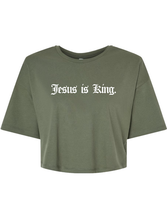 Jesus is King Crop Top