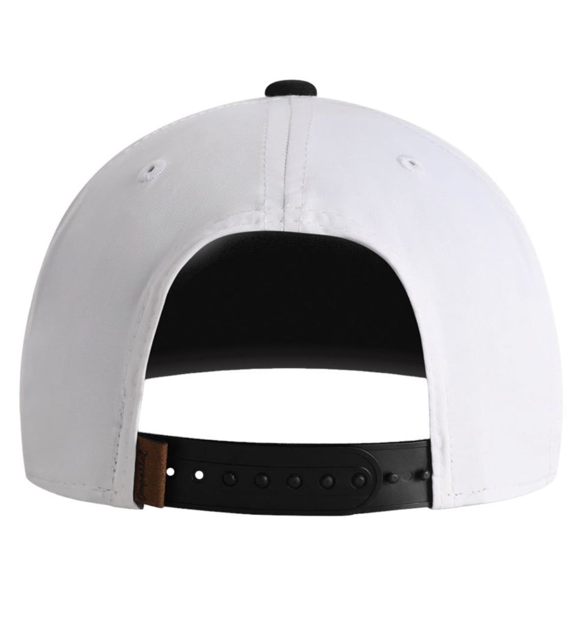 White and Black Embroidered Golfer Hat