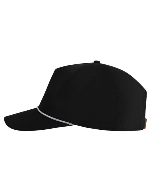 Black and White Embroidered Golfer Hat