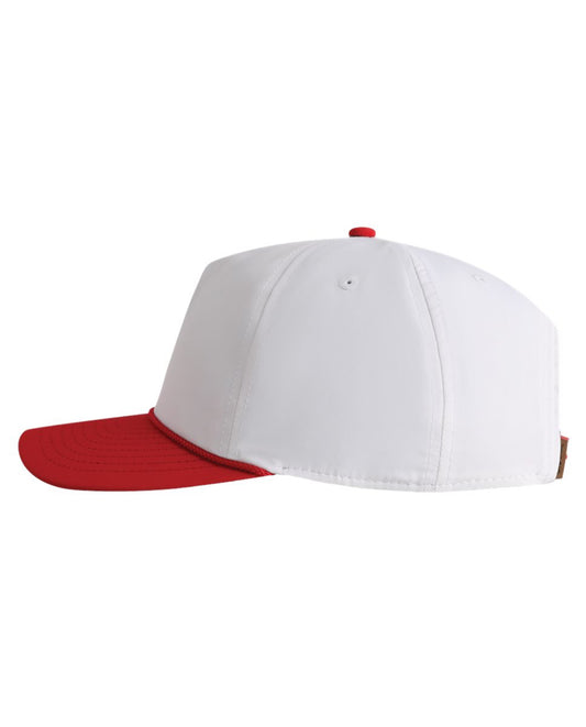 Red and White Embroidered Golfer Hat